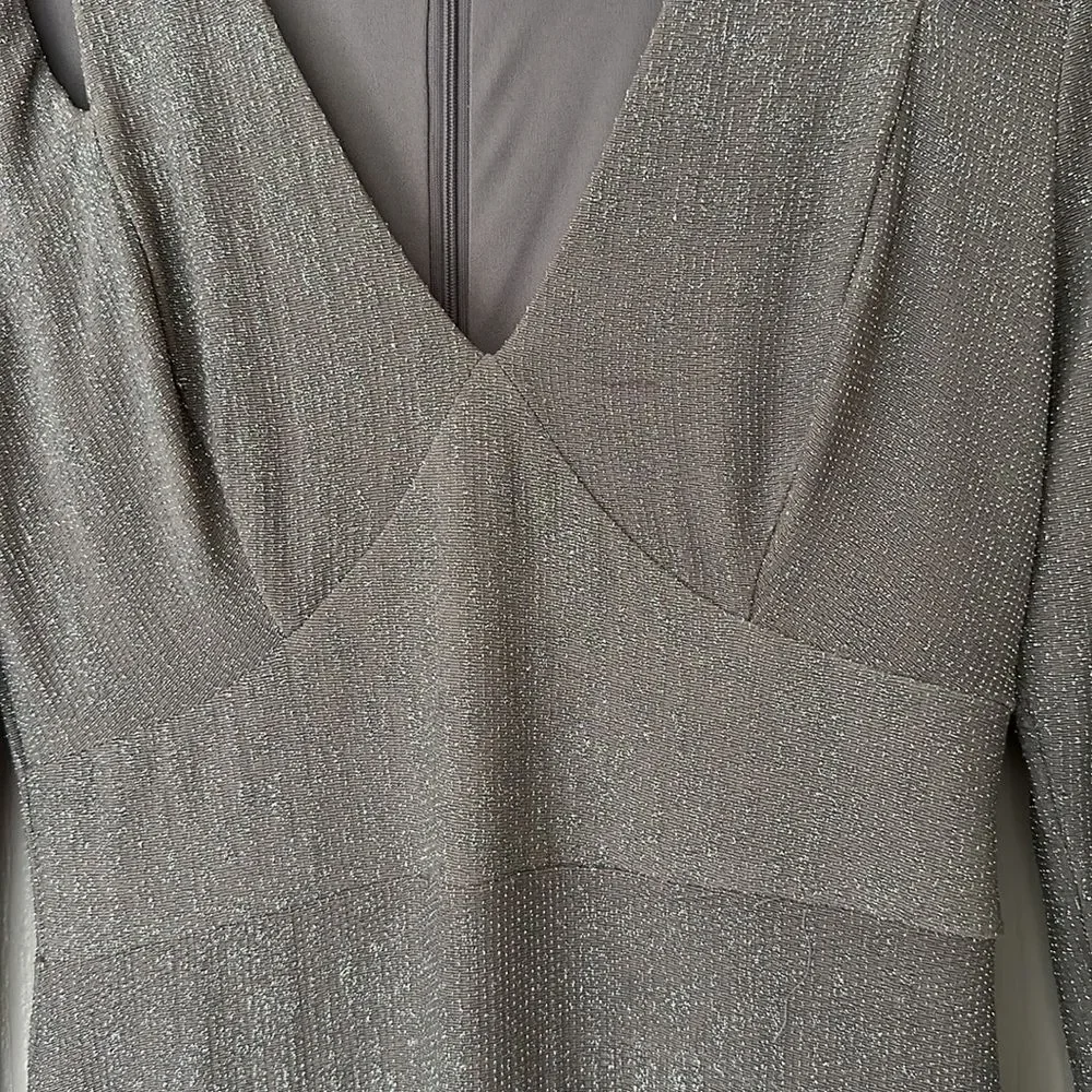 EUC Silver Glitter Mother of the Bride Dress. Bridal. - Picture 3 of 6